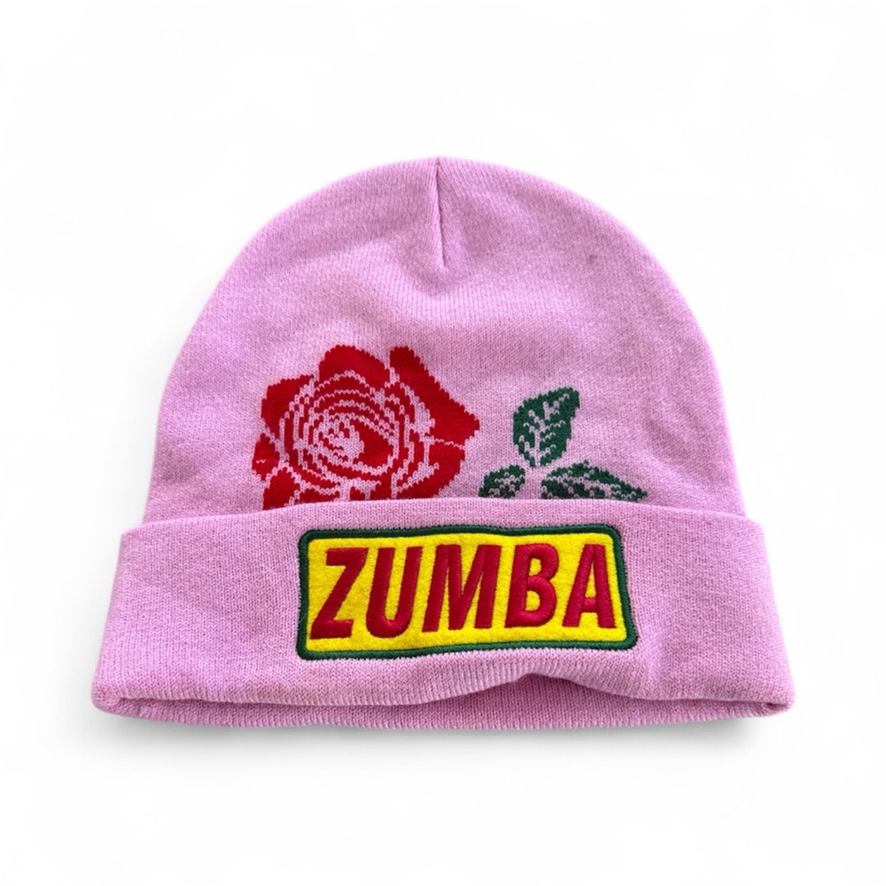 Zumba Fitness Beanie with Rose Design